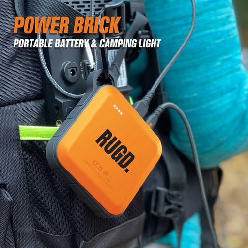 RUGD. Power Brick I - portable camping power bank & camping light