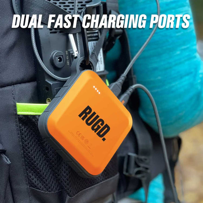 RUGD. Power Brick I - camping power bank with dual fast charging ports
