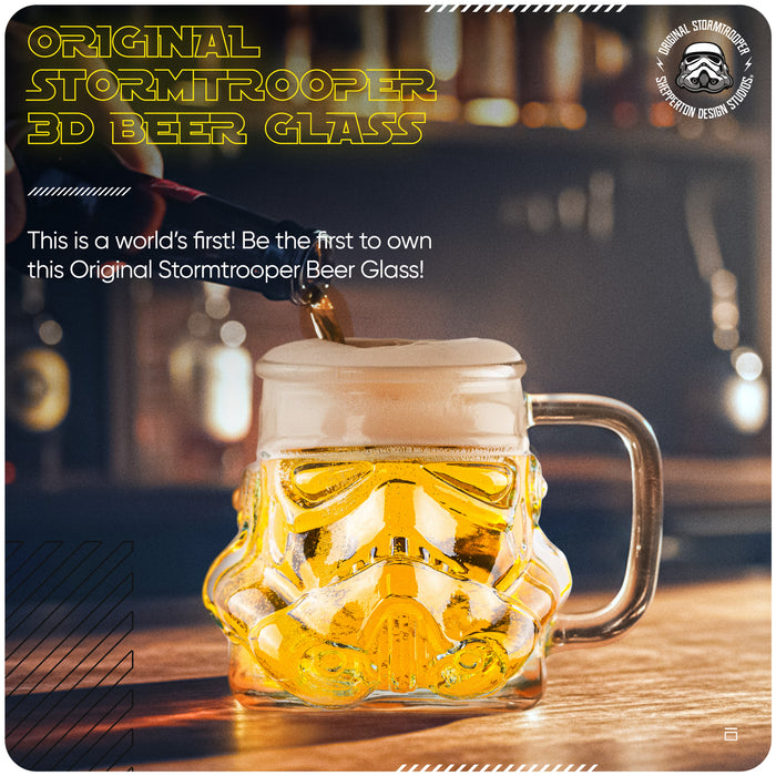 Original Stormtrooper 3D Beer Glass - 1 Pint / 600ml