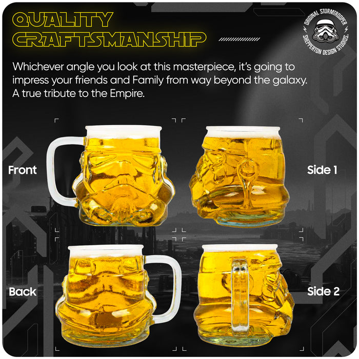 Original Stormtrooper 3D Beer Glass - 1 Pint / 600ml