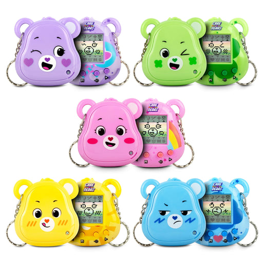 Care Bears Digital Pet | All Bears, featuring Grumpy, Cheer, Funshine, Good Luck & Share Bear digital devices in colorful designs.