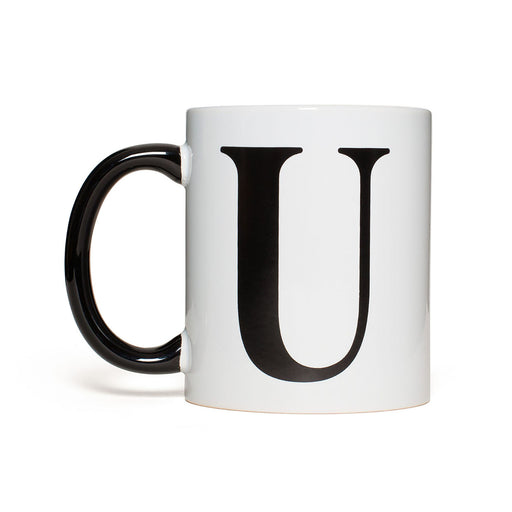 C shaped handle UNT printed mug