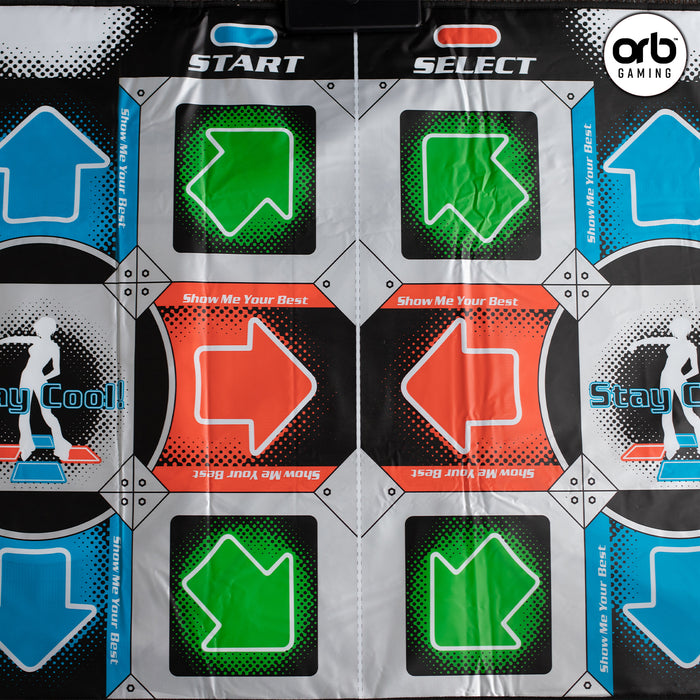 Orb - Retro Arcade Dance Mat (2 Player) layout with directional arrows and game controls.
