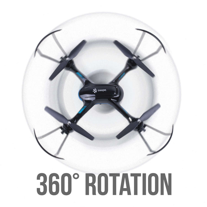 Air Blade Drone with 360° rotation, showcasing its agility and aerial stunts capabilities.