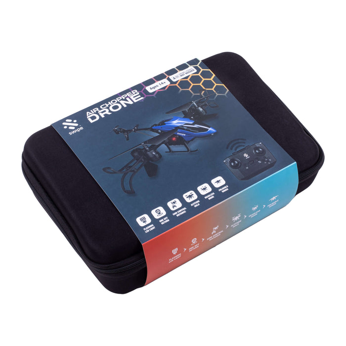 Air Chopper Drone packaging featuring vivid design and control features for an exciting flying experience.