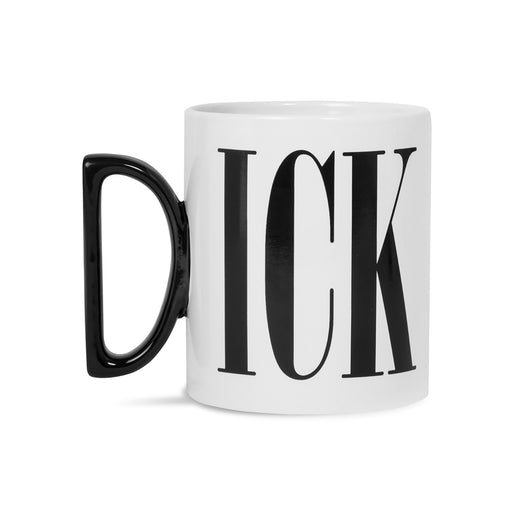 D shaped handle ICK printed mug