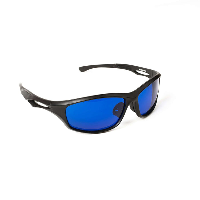 Sport Edition Golf Ball Finder Glasses featuring sleek design with blue lenses for enhanced visibility on the golf course.