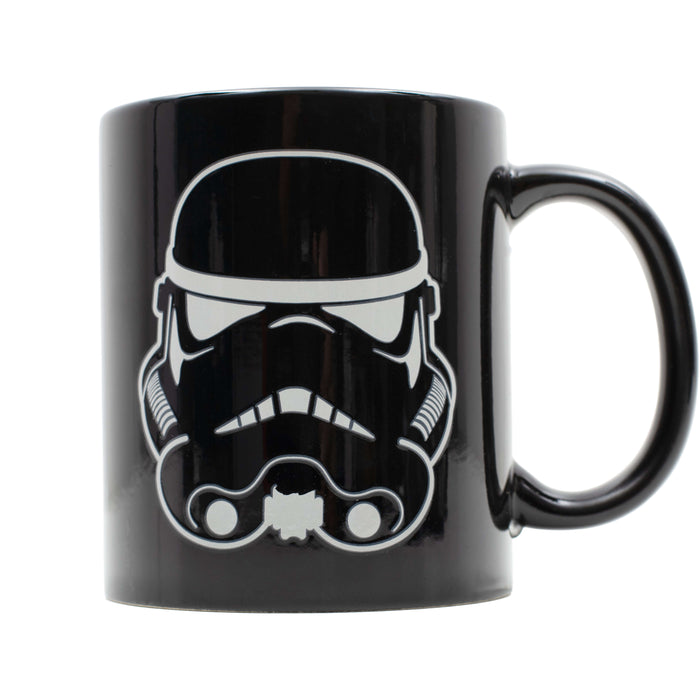 Original Stormtrooper Colour Changing Mug featuring iconic Stormtrooper helmet design on a black background.
