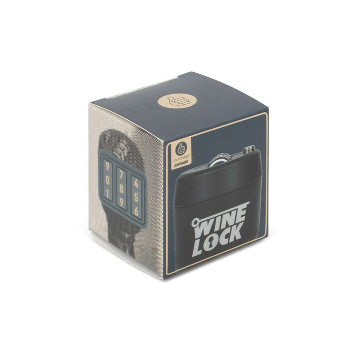 Wine Bottle Lock packaging with pin code feature for securing wine bottles. Perfect gift for wine enthusiasts and parents.