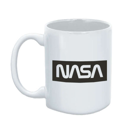 NASA Colour Changing Mug featuring the iconic logo on a white ceramic surface, perfect for space enthusiasts.