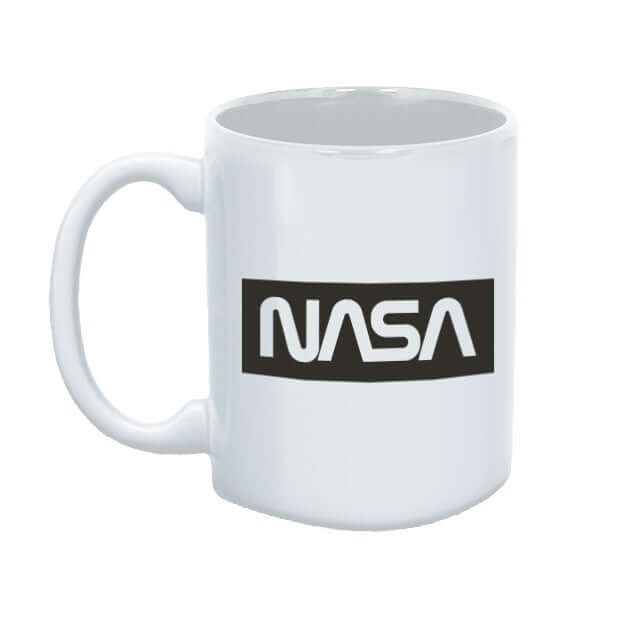 NASA Colour Changing Mug featuring the iconic logo on a white ceramic surface, perfect for space enthusiasts.