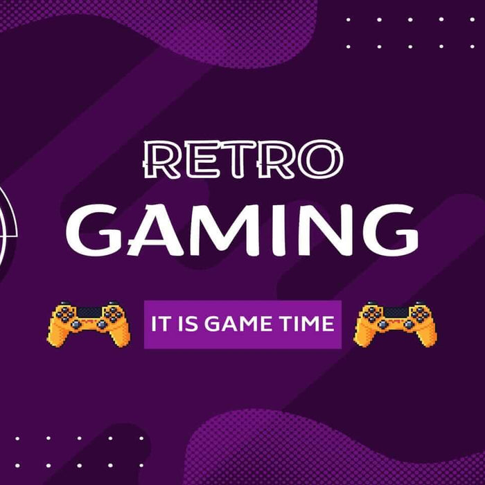 Retro console gaming banner