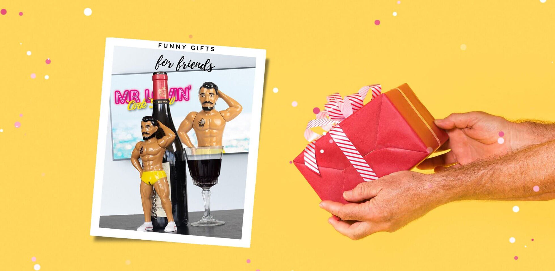 Funny gifts for friends banner