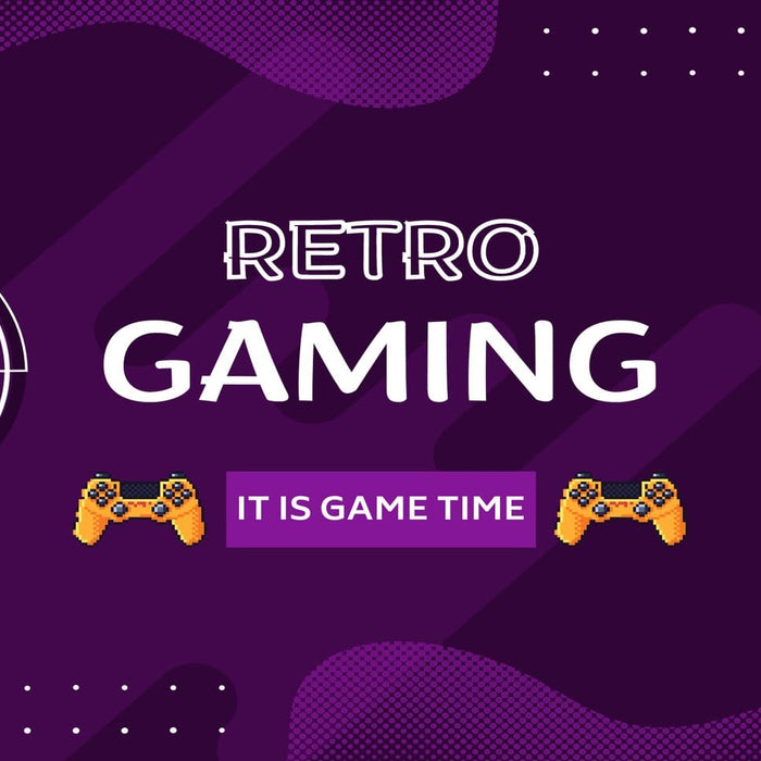 Retro console gaming banner