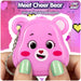 Cheer Bear digital pet with unique facial expressions, featuring a bright pink design and cheerful details.