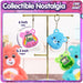 Colorful Care Bears digital pets on display; collectible toys for nostalgia lovers, featuring Cheer Bear and friends.
