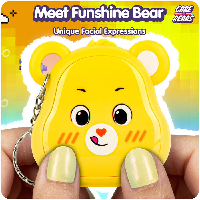 Meet Funshine Bear Digital Pet featuring unique facial expressions and vibrant yellow design.