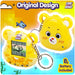 Funshine Bear digital pet in bright yellow design with LCD screen and keychain, featuring original Care Bears branding.