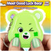 Meet Good Luck Bear, a green Care Bears Digital Pet with unique facial expressions and a fun keychain design.