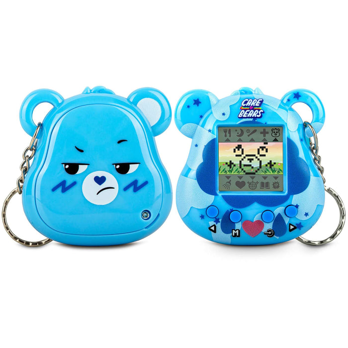 Grumpy Bear digital pet toy featuring blue bear design and interactive screen for caring gameplay.