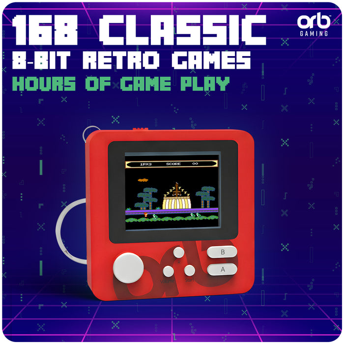 Orb - Block 1 Micro Retro Keyring Console (Red, 168 Games)