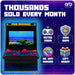 Retro Mini Arcade Machine (2 Player) with colorful design, two controllers, kids safe, gift ready.