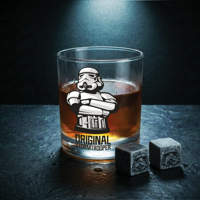 Original Stormtrooper Whisky Glass & Stone Set