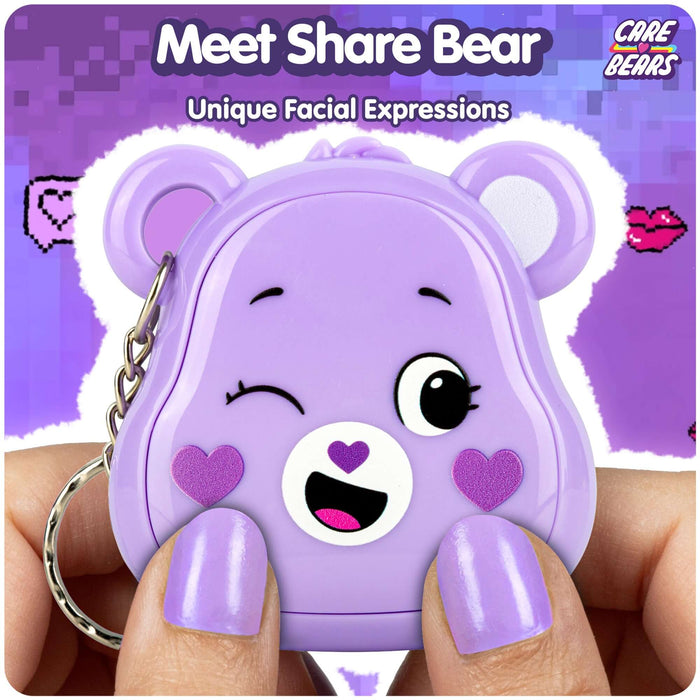 Meet Share Bear digital pet showcasing unique facial expressions and playful design in a colorful background.