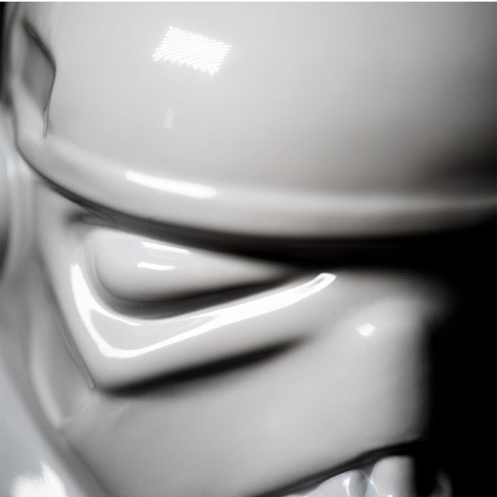 Close up view of Original Stormtrooper Helmet Decanter - Special Edition White