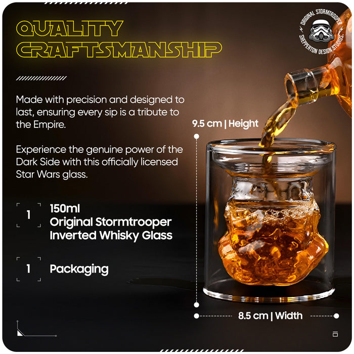 Original Stormtrooper 3D Inverted Whiskey Glass - 150ml