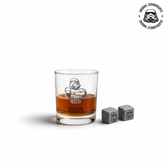 Original Stormtrooper Whisky Glass & Stone Set