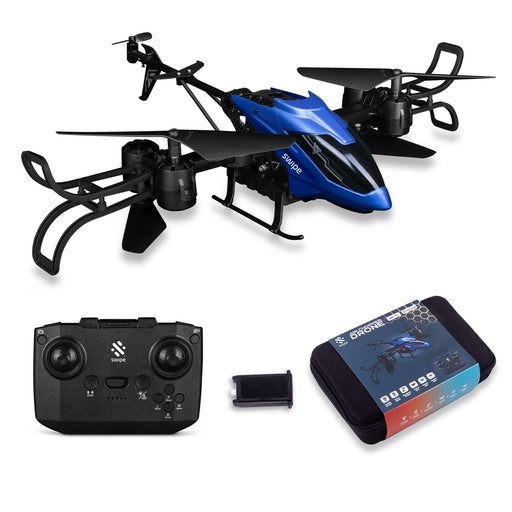 Air Chopper Drone with controller and accessories, featuring a sleek blue design for exciting flights.