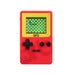 Orb - Retro Mini Handheld Games Console (150-in-1 Games) with red casing and full-color LCD screen displaying 8-bit game.