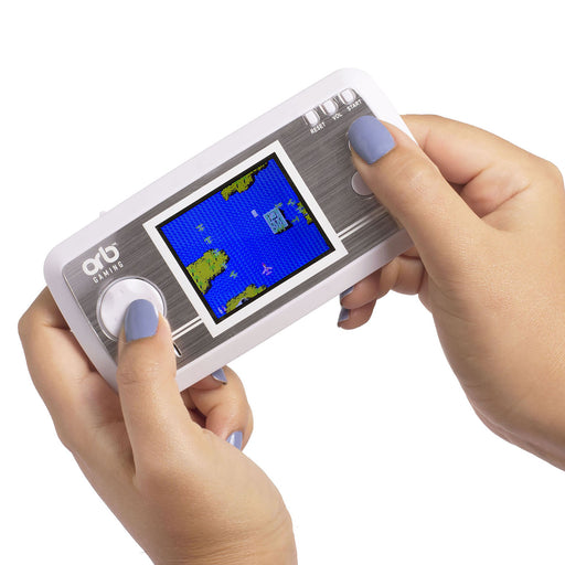 Playing Retro Mini Handheld Games Console (240-in-1 Games)
