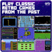 Play classic retro games on the Orb Retro Mini Arcade Machine featuring 240 vibrant 8-bit games.