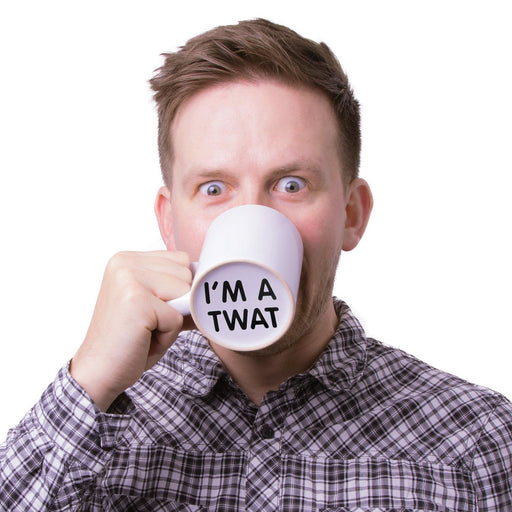 Drinking tea with Original I'm a Twat Mug