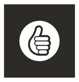 Thumbs Up Black & White Logo
