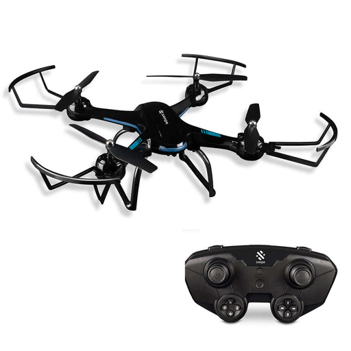 Air Blade Drone with remote control, featuring LED lights and sleek design for aerial stunts and easy navigation.