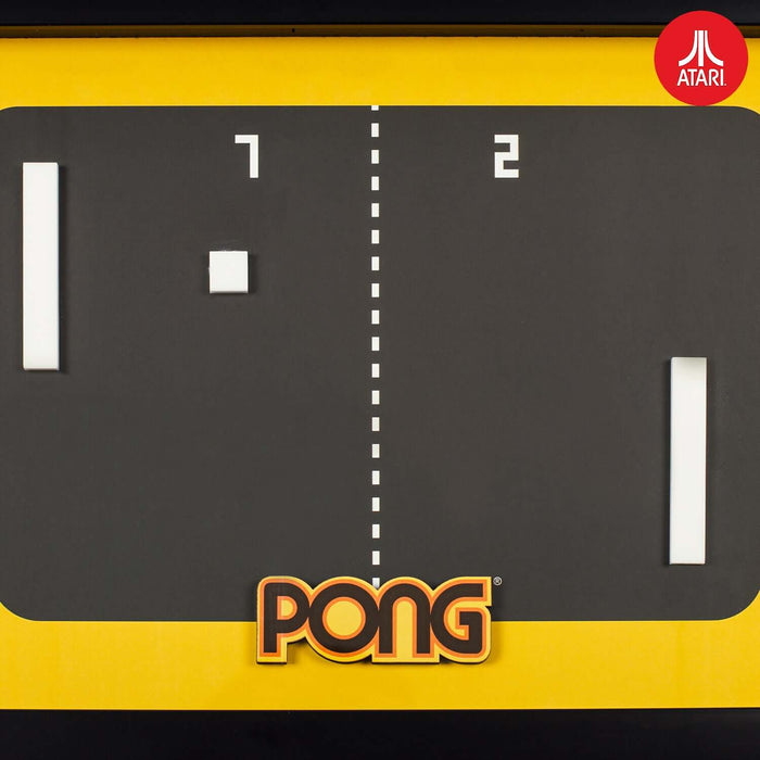 Atari Pong 3D Wall Art featuring vintage gaming design with iconic elements from the classic game.