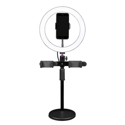 Orb 10" Ring Light Creator Rig with smartphone holder, USB-powered, ideal for content creators and influencers.