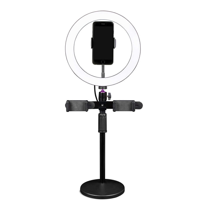 Orb 10" Ring Light Creator Rig with smartphone holder, USB-powered, ideal for content creators and influencers.