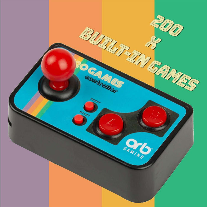 Retro Mini Arcade Plug & Play TV Game with 200 Built-in Games, Classic Design with Joystick and Buttons