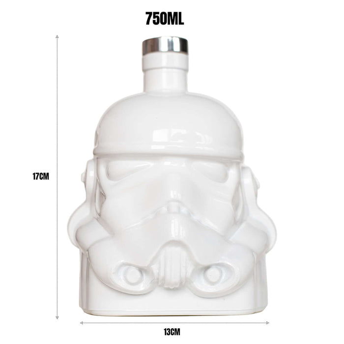 Original Stormtrooper Decanter Special Edition White, 750ml, Flint glass, 17cm tall, 13cm wide, Steel Cork Seal